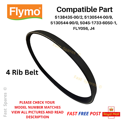FLYMO Easi Glide 330 Easi Glide 330VX Drive Belt 4 Ribs PJ483 FAST POST