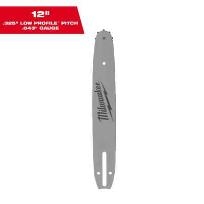 Milwaukee 49-16-2743 Top Handle Guide Bar 12 in, 0.325 in LOW PROFILE Pitch,