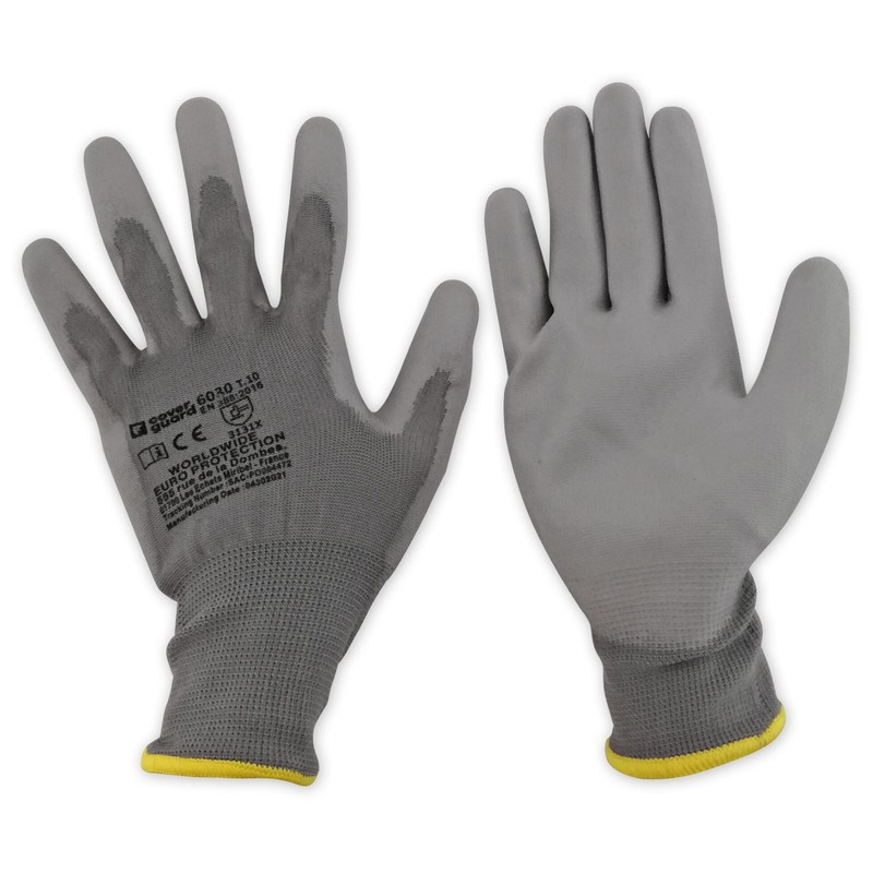 Gants Enduits Taille 10 -Lot 5 Paires De Gants De Travail Manutention