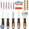 Pumpkin Carving Kit Tools Halloween, 32Pcs Professional Pumpkin Carving Set with Stencils and Carrying Case, Pumpkin Carving Knife Kit for Halloween Decoration Jack-O-Lanterns