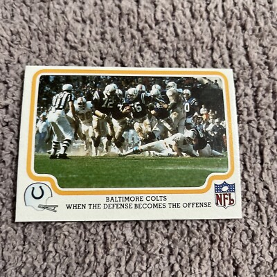 1979 Fleer Team Action Football Colts Football Card #4 Baltimore Colts
