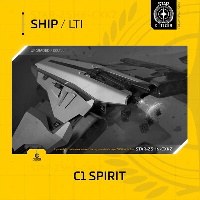 Star Citizen - CRUSADER C1 SPIRIT - LTI - (Lifetime Insurance)