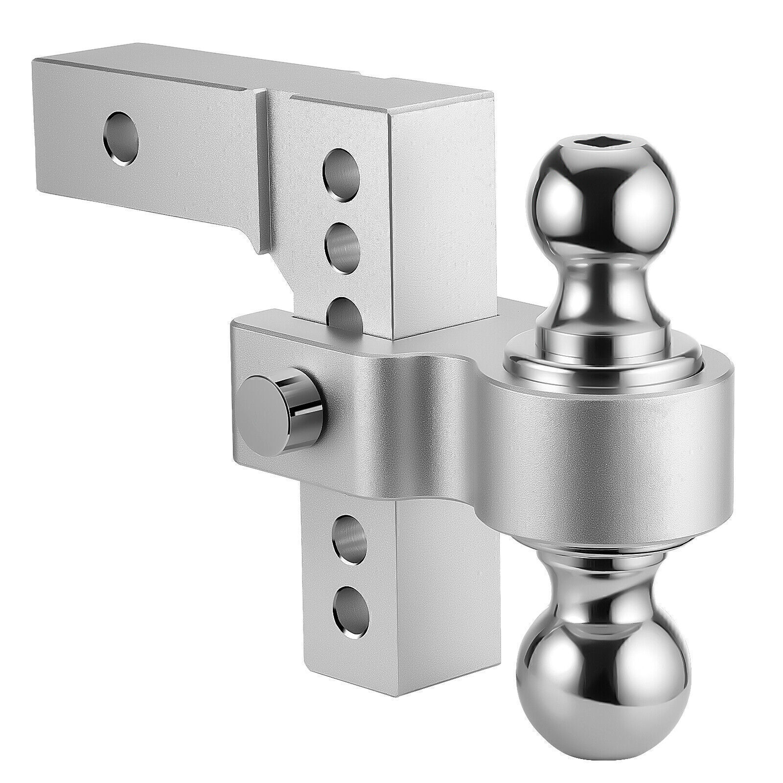 2" Receiver 6" Drop/Rise Adjustable Tow Hitch Dual Ball Mount Trailer 18500 lb