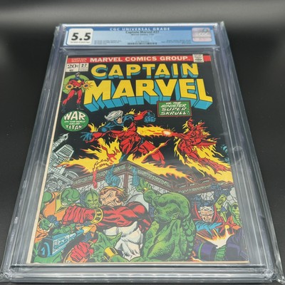 Captain Marvel #27 1973 CGC 5.5   First Full Appearance of Eros, Mentor
