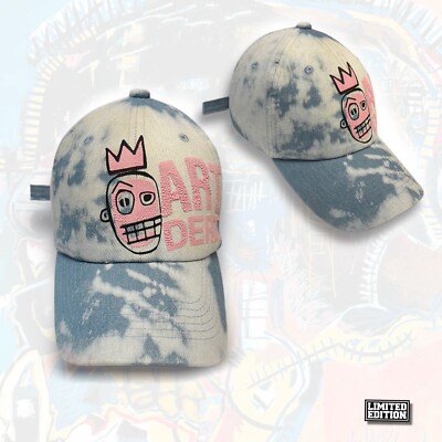 Basquiat Hat Graphic Art  Untitled Series  Pink Unisex Dad Hat Baseball Cap