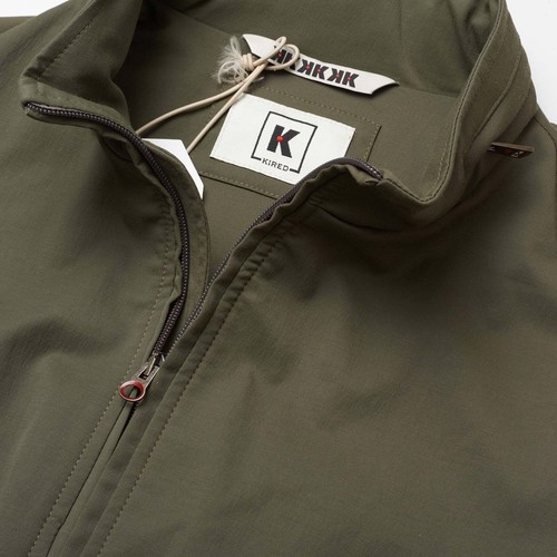 Pre-owned Kired Kiton  "igigi" Olive Green Hooded Packable Vest 50 M