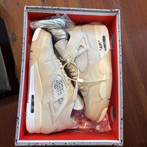 Size 12W/10.5M - Jordan 4 SP x Off-White Mid Sail - CV9388
