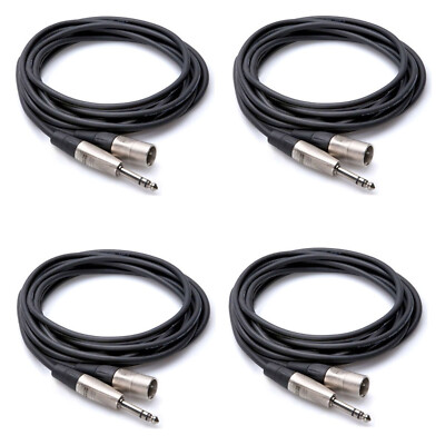 4 Packs Hosa HSX-020 Pro Balanced Interconnect 1/4