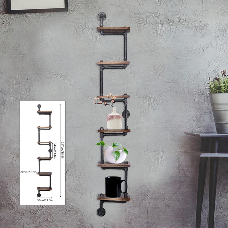 Industrial Floating Shelves, Pipe Shelf DIY Rustic - Urban, Vintage,
