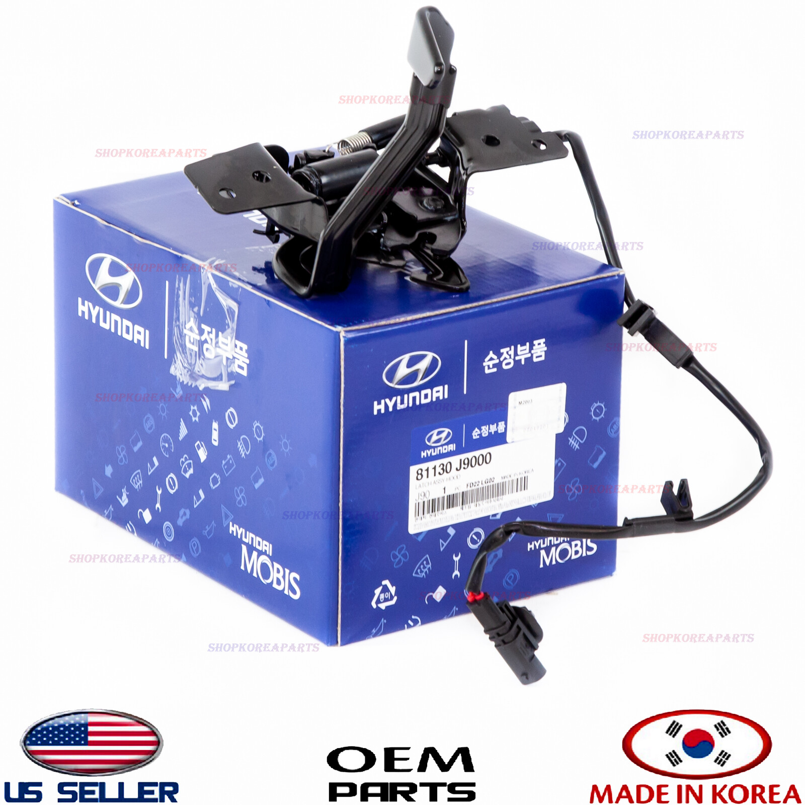 トップス konao7131 Genuine Hood Lock Latch Assy ⭐OEM⭐ HYUNDAI KONA 2018-2023