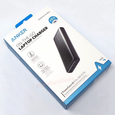 NEW Anker PowerCore III Elite 25600 mAh 87W USB-C Battery Power Bank for Laptop