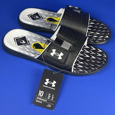 Under Armour Men s 10 Mercenary Slides Water Friendly Lounge Sandals Black NWT