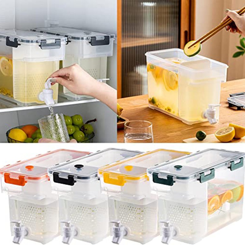 Cool Water Rotatable With Faucet Put Refrigerator Cold Kettle Cold Brew Bottle