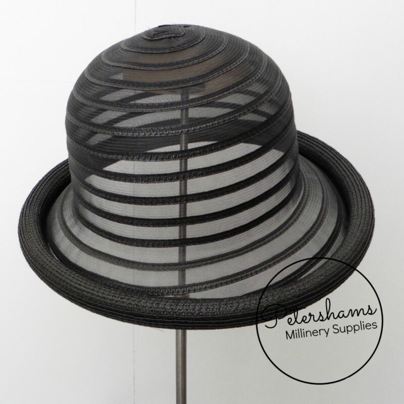 Crinoline & Poly-Braid Rolled Edge Hat Base for Millinery & Hat Making