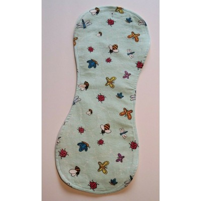 Baby Flannel Burp Cloth Contoured Cotton Double Layer Handmade Cutie Pie Bugs