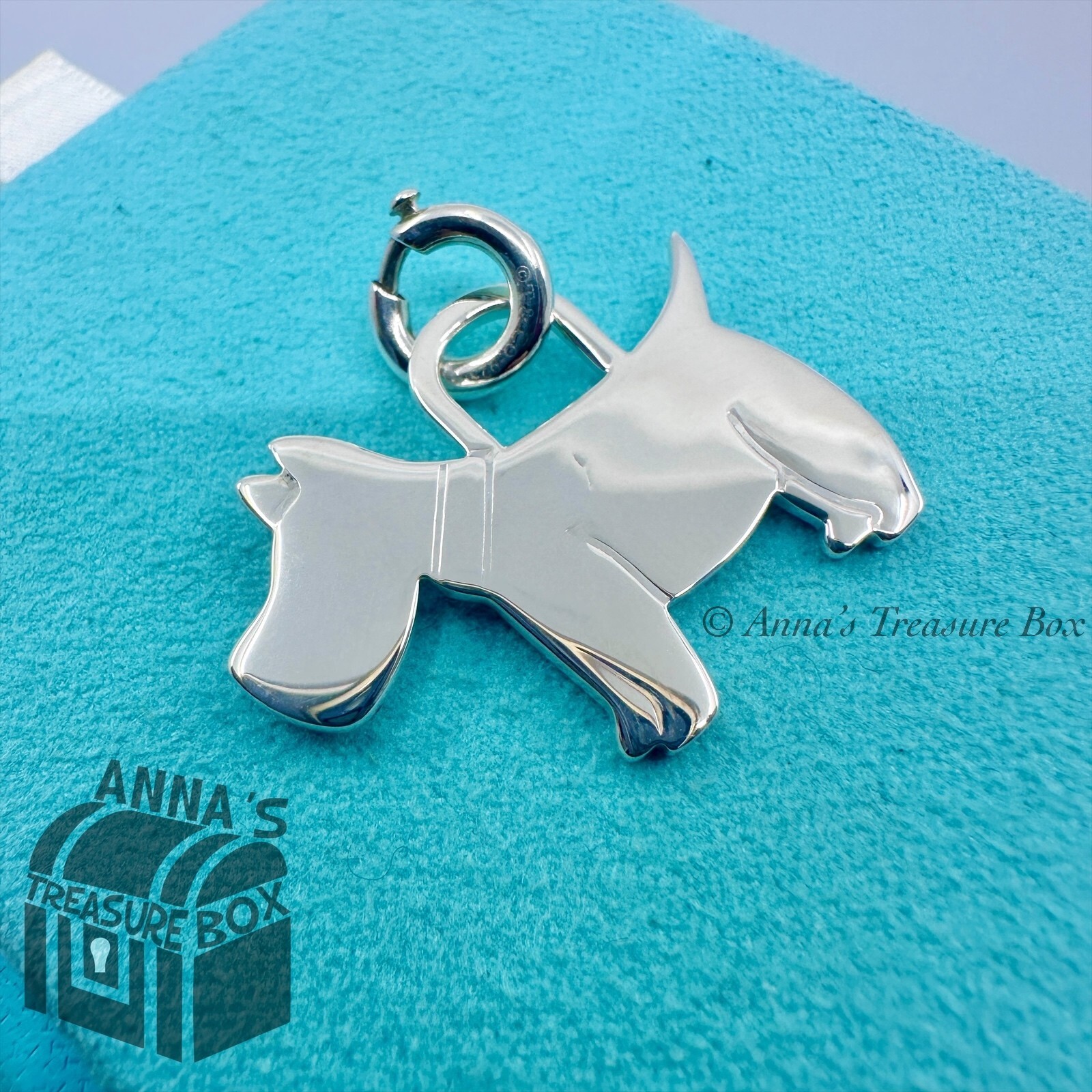Tiffany & Co. 925 Silver Scottie Dog Pendant or Charm ( box