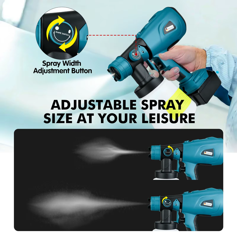 1000ML Paint Spray Gun Garden Household Air Brush Set Electric Tools For Dewalt/