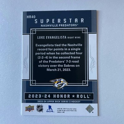 2023 Upper Deck Series 2 #HR-40 Luke Evangelista RC Honor Roll