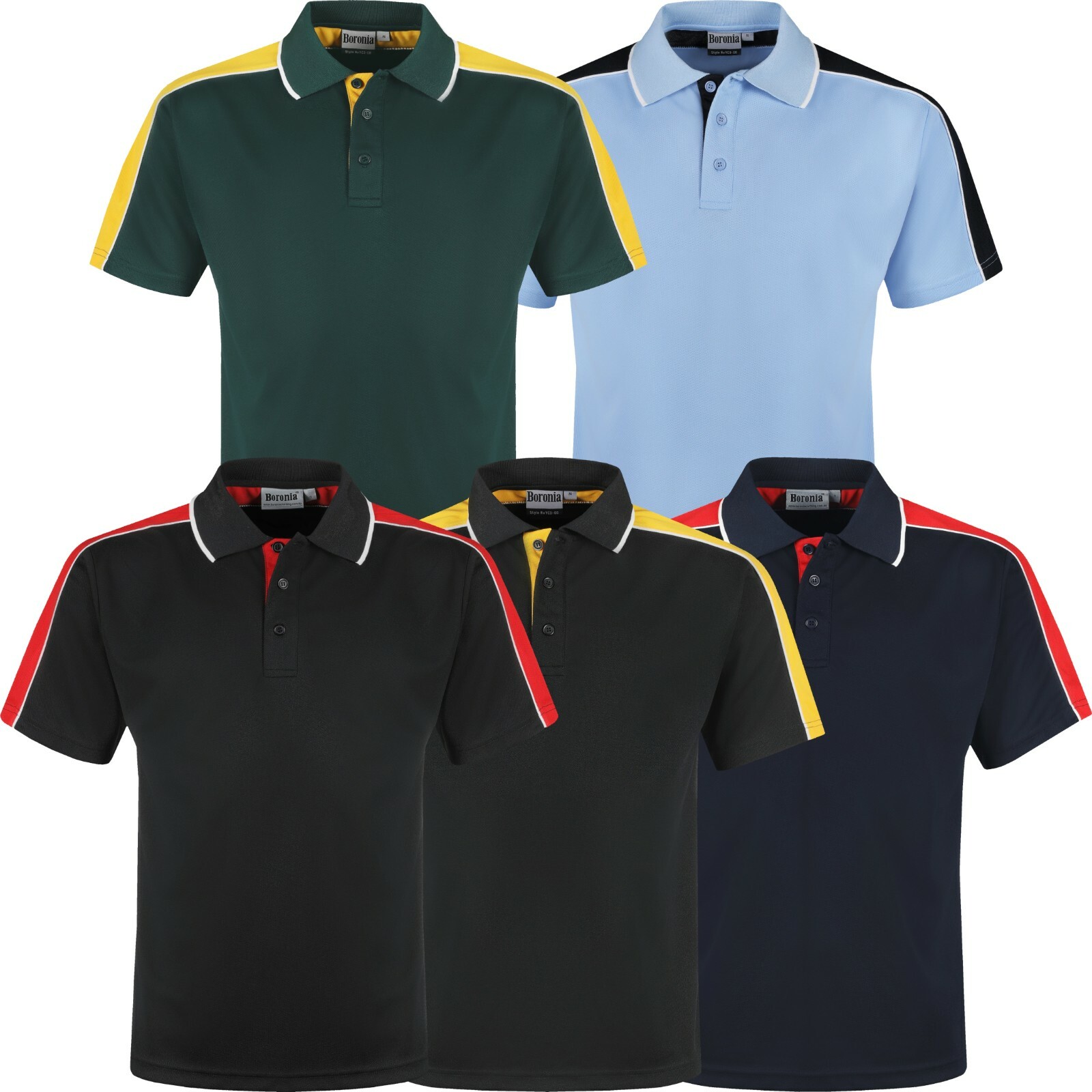 Mens Polo Shirts Contrast Short Sleeve Breathable Sports Anti Bacterial Top Tee eBay