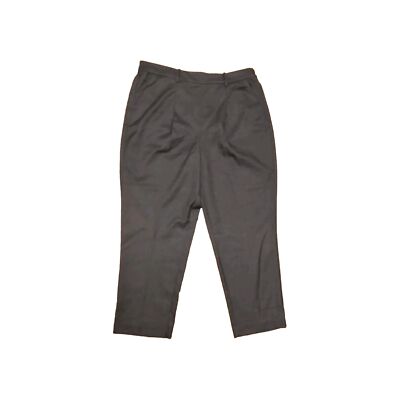 NWT Croft & Barrow Taper Midrise Pleated Elastic Gray Dress Pants Size XL