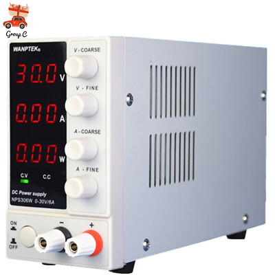0-30V 0-10A Lab DC Bench Power Supply Variable Linear Adjustable Power Supply