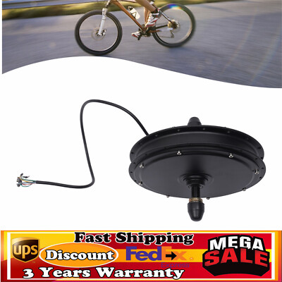 48V 1000W Ebike Rear Wheel Hub Motor For Electric Bicycle Brushless Gearless New