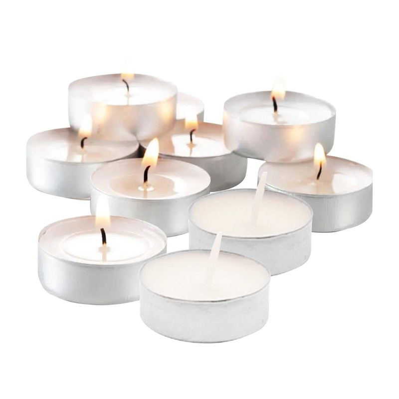Light Candles In Bulk | 10 White Small Votive Smokeless