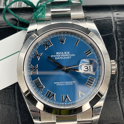 Rolex Datejust 126300 Oystersteel Bracelet with Azzurro Blue dial