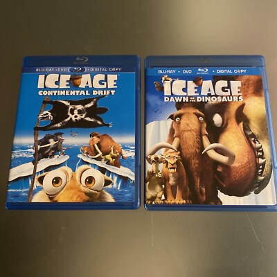 Ice Age Set: Continental Drift & Dawn Of Dinosaurs (Blu-ray+DVD + Copy) VG++