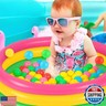 Kiddie Pool Baby Pool Inflatable Pool with 50 Pcs Balls, Inflatable Swimming Pools Blow up for Beach Water Play Backyard Summer Indoor and Outdoor Party Supplies (35.4 Inch)