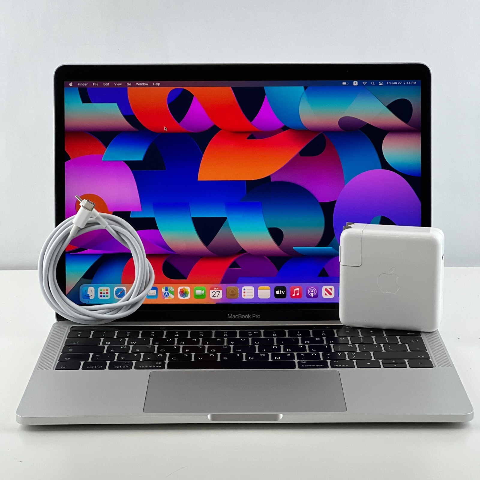 MacBook Pro 13 2016 Silver 2.9 i5 16GB 1TB SSD + Hebrew KB + Warranty + Good - Picture 1 of 12