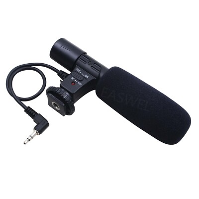 3.5mm DV Stereo Microphone Mic for Canon DSLR Camera EOS 1D Mark IV 5D Mark II