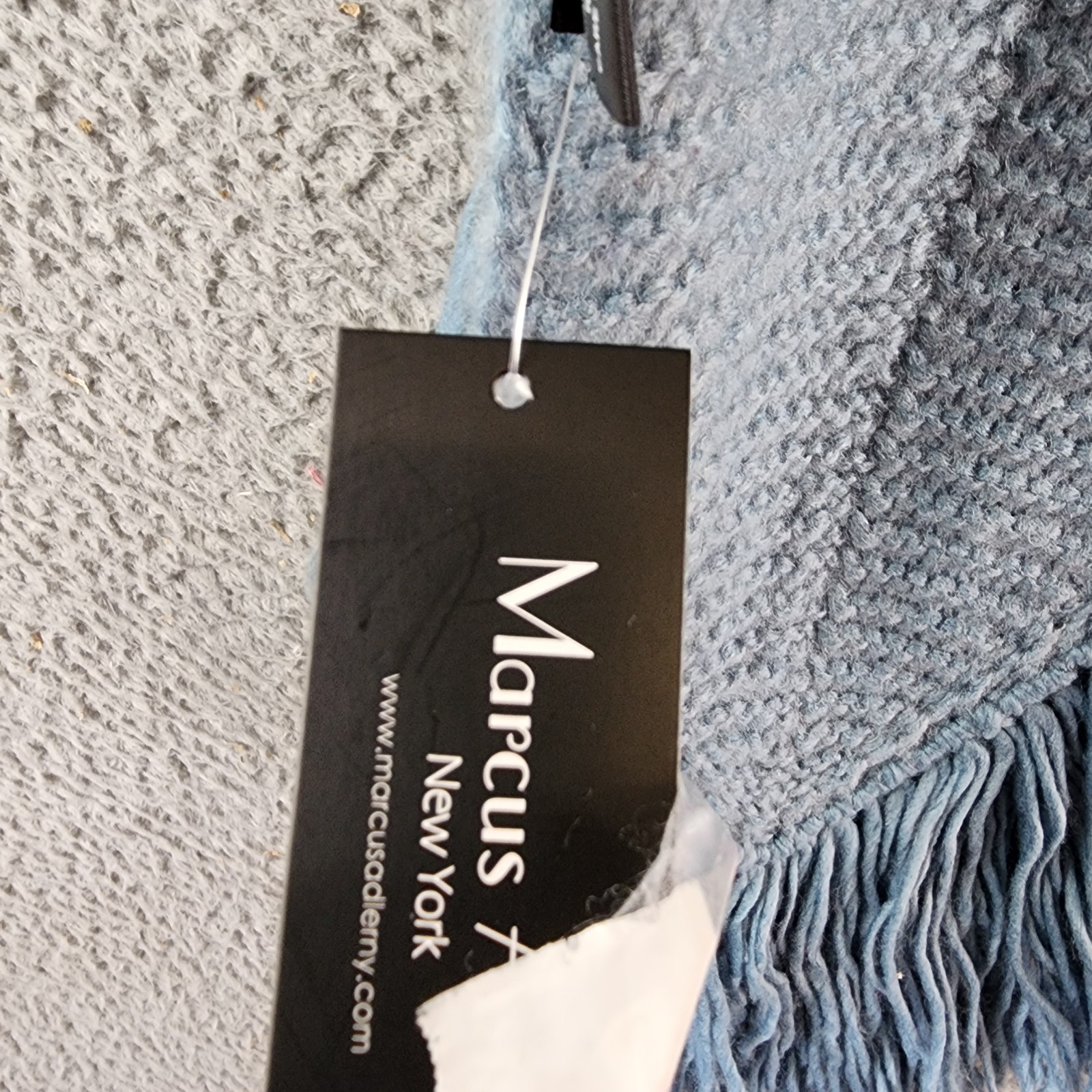 Marcus Adler Ultra Soft Fringe-Trim Winter Scarf Women's One Size Blue - Picture 7 of 15