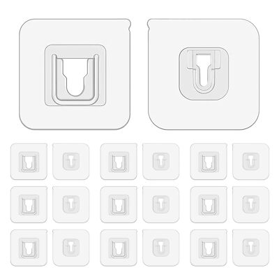 BelleVive Set di 10 ganci autoadesivi trasparenti, senza foratura, non (q9g)