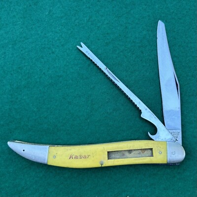 Kabar USA 1128 Fisherman's Pocket Knife w/Hook Sharpener Fish Toothpick