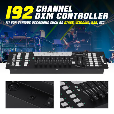 192 Channels DMX Controller Console Fit for Stage Light Party DJ Laser Operator