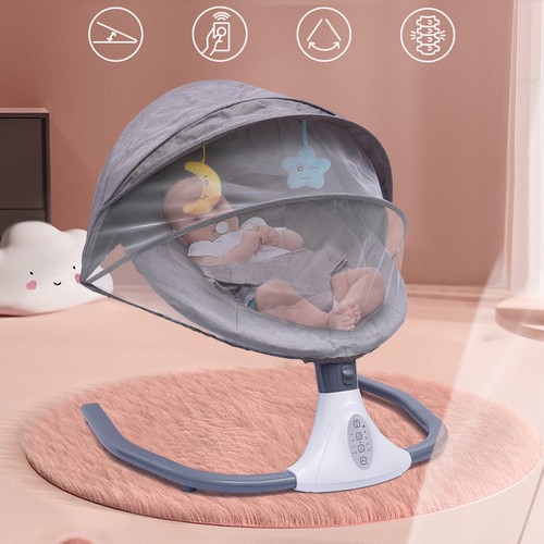 Babywippe Electric Babyschaukel mit Musik Bluetooth Babywiege Schaukelwippe DE