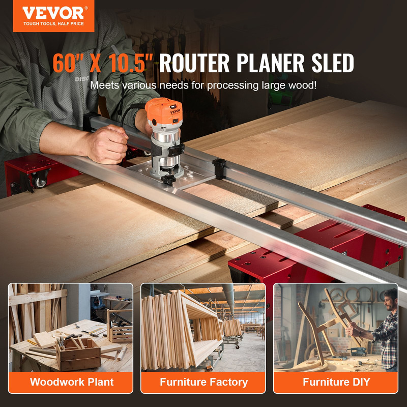 VEVOR Router Sled, 60 inches, Portable and Easy to Adjust