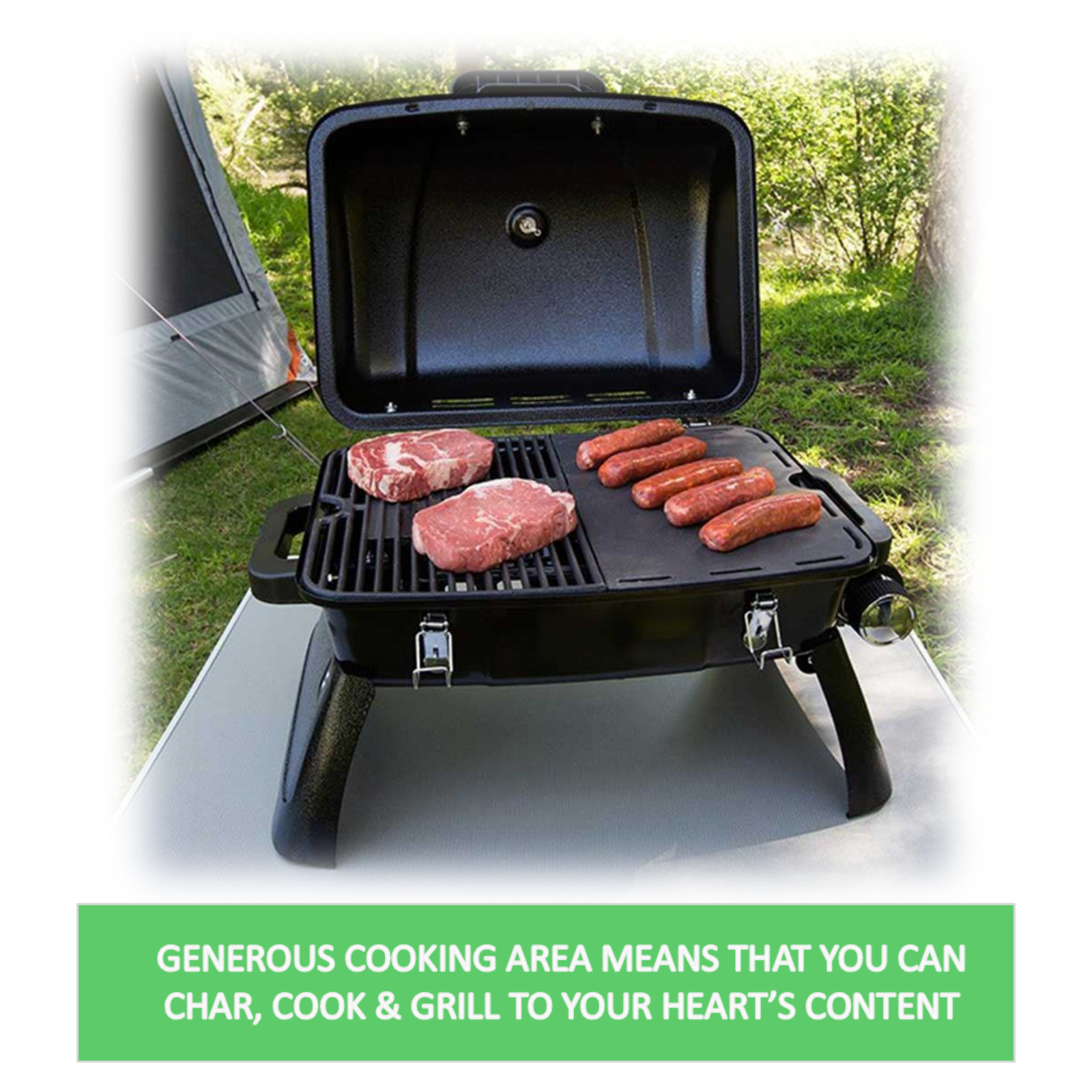 New Gasmate Portable Gas BBQ Grill LPG Outdoor Camping Barbecue Cooking