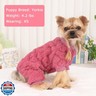 Dog Sweaters for Small Dogs Fleece Small Dog Pajamas Pet Clothes Cat Sweater Fall Winter Warm Puppy Clothes Boy Girl Doggie Outfits Jumpsuits for Chihuahua Yorkie, Rose Pink,M
