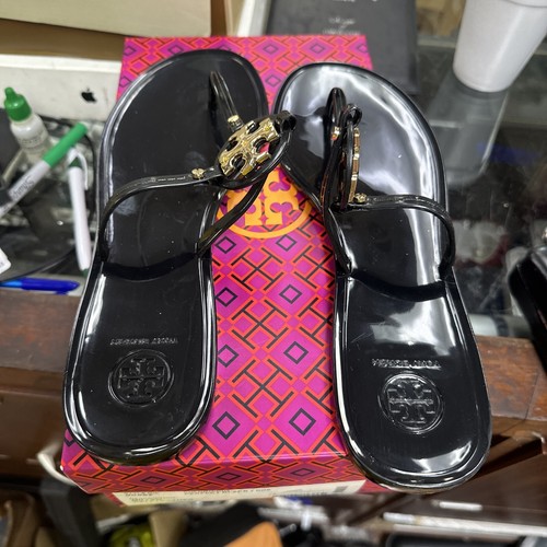 TORY BURCH WOMEN'S MILLER EMBELLISHED SANDALS Black And GOLD
