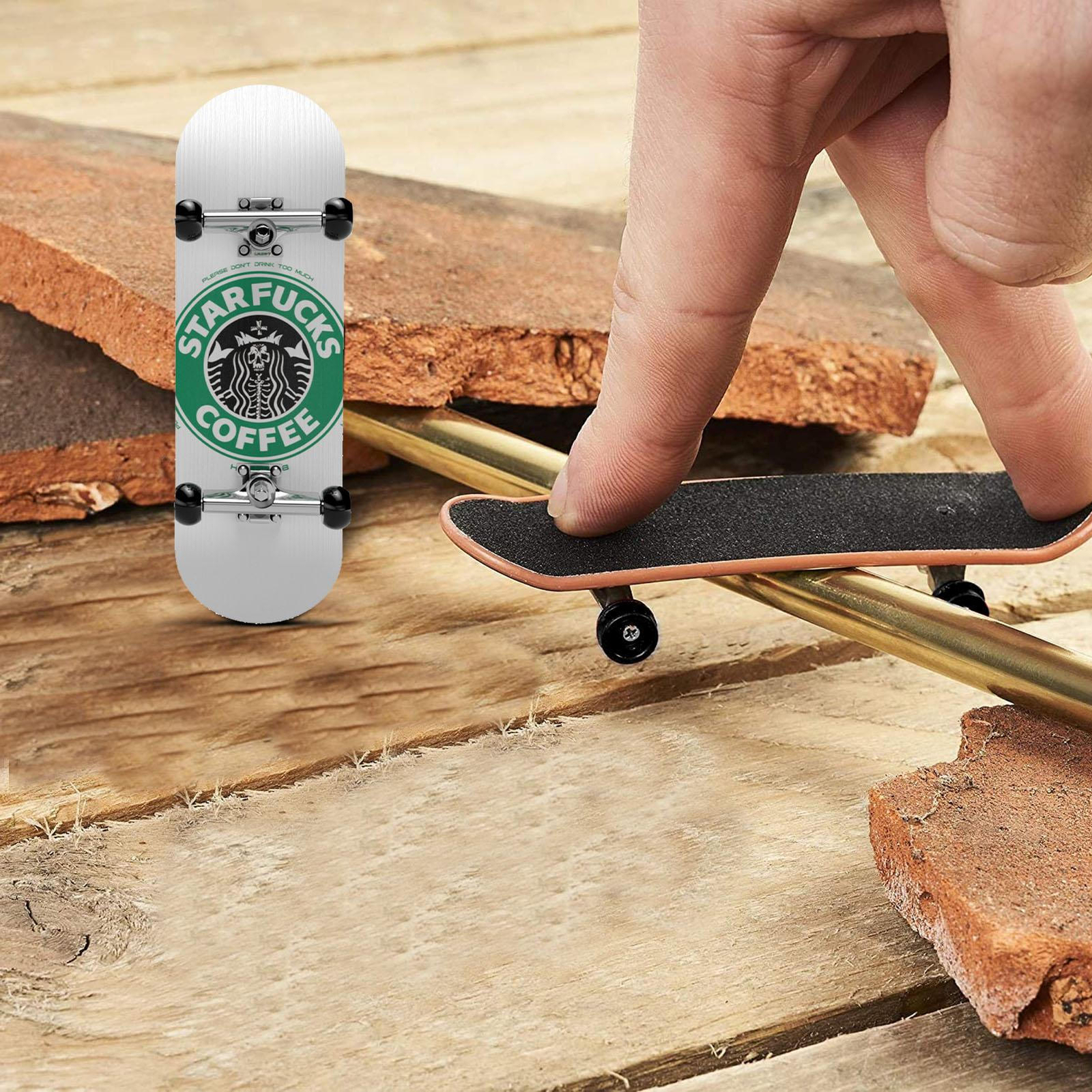New Professional Finger Board SkateBoard, Wooden Deck Bearing Wheels Toy Gift