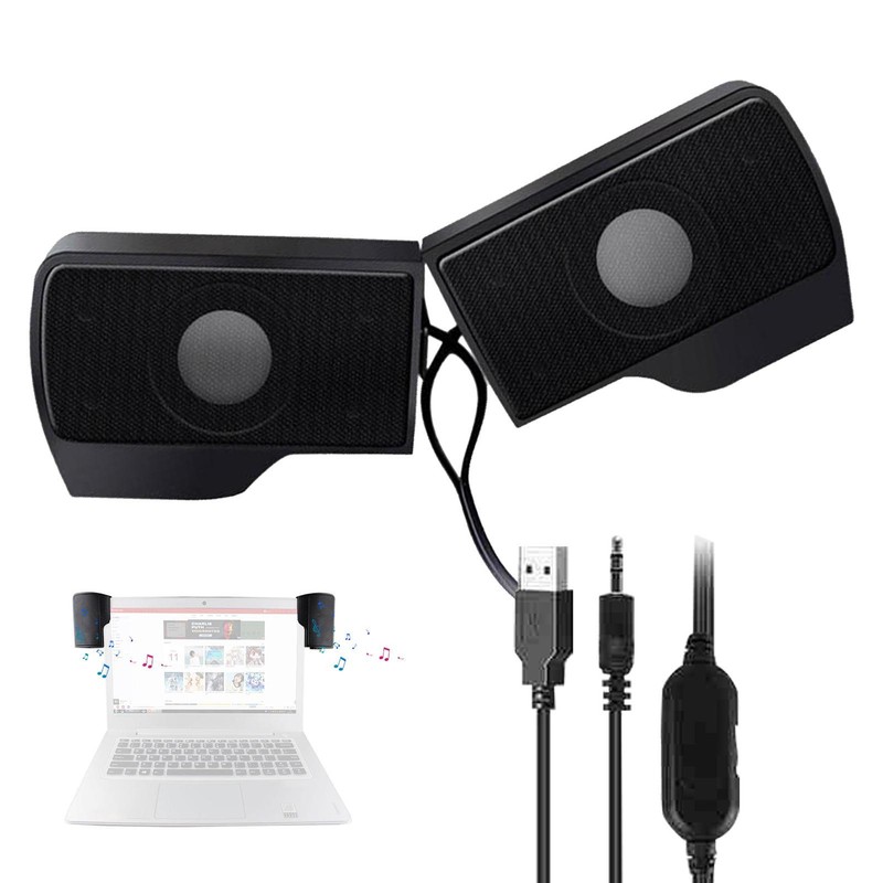 Computer Speakers External Clip On Computer Speakers USB Powered Mini Soundbar