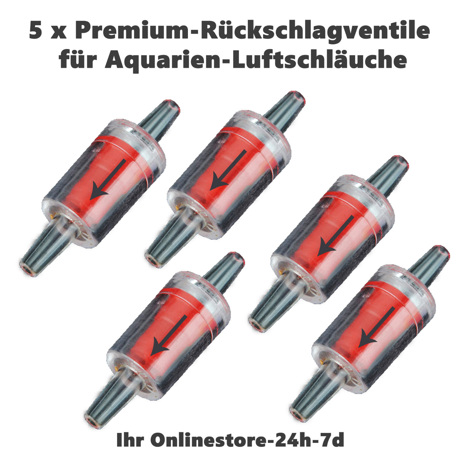 5x Aquarium Sicherheitsventil Rücklaufventil Rückschlagventil Check Valve 4/6mm