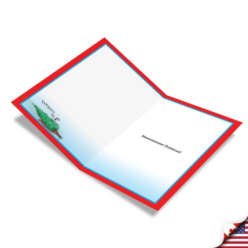 1 Funny Christmas Card with Envelope - Screaming Tree 1883