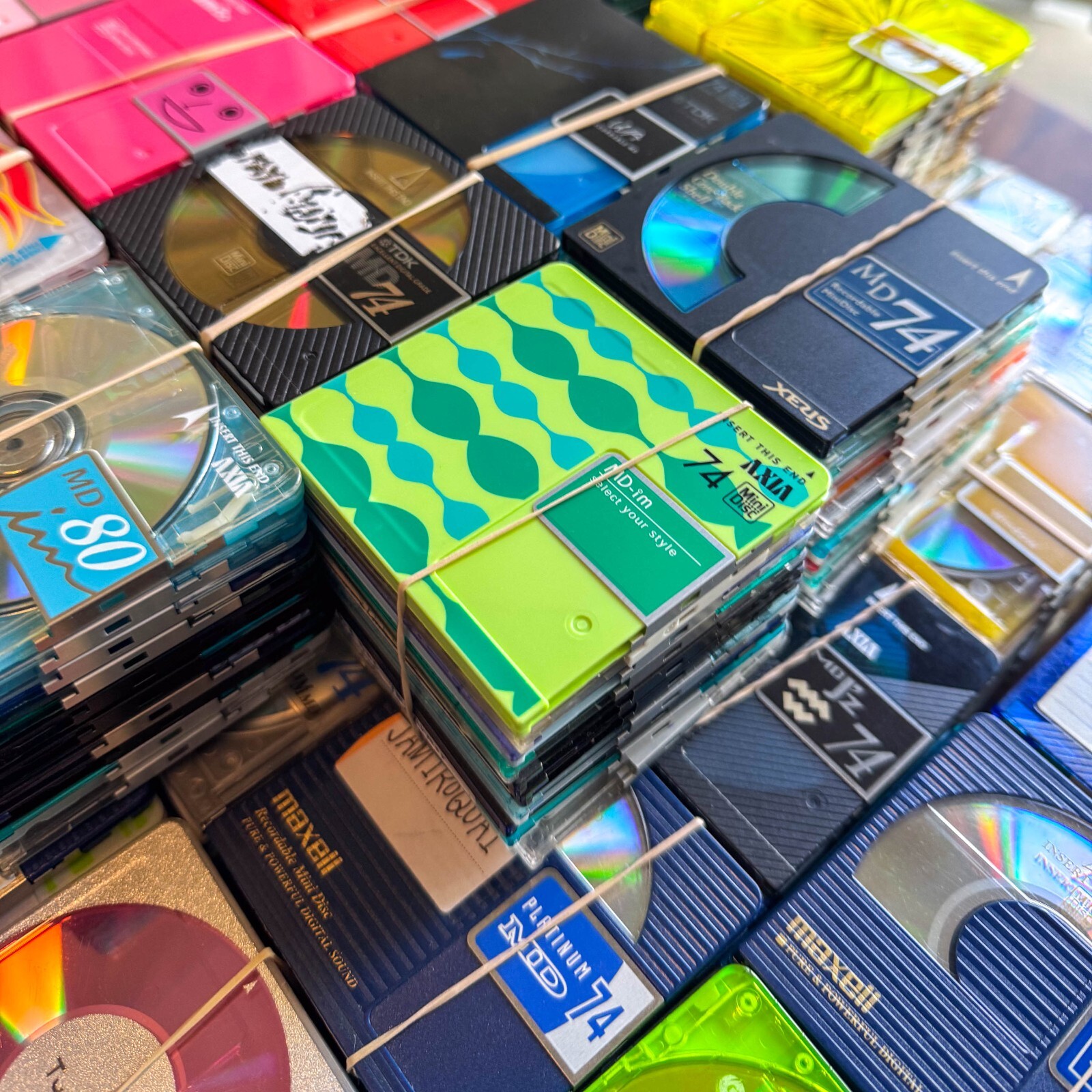 10 ☉ TEN disc VARIETY PACK of MDs minidisc ⏏︎ 60/74/80