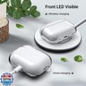 ULAK Clear for Airpods Pro 2nd/1st Generation Case 2022/2019, Soft TPU Airpods Pro 2 Clear Cover Shock-Absorbing Transparent Protective Cover Keychain for Apple Airpods Pro [Front LED Visible]