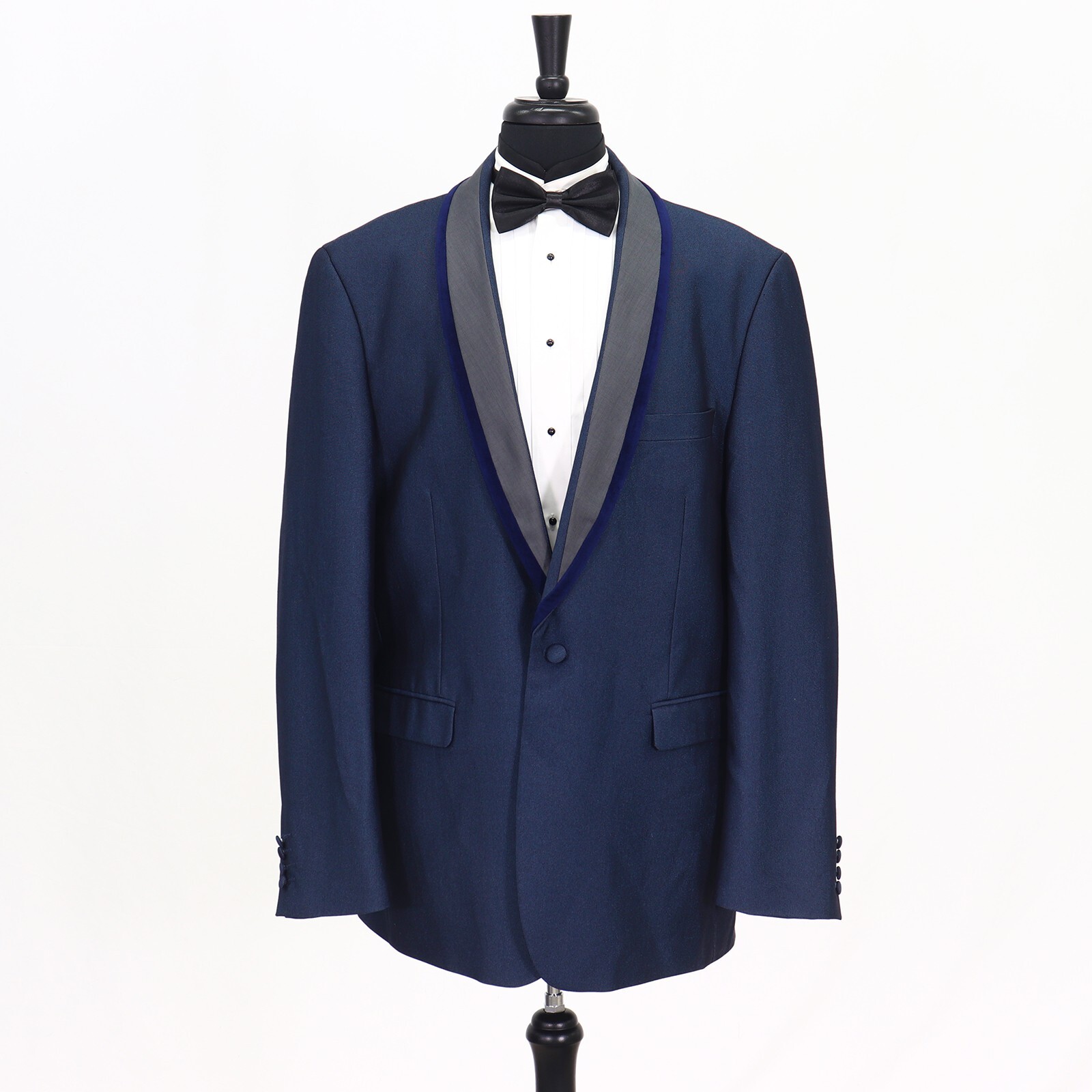 Dress to Impress 48L Blue Sport Coat Blazer Jacket Solid 1B
