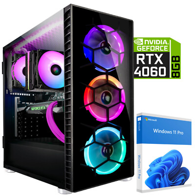Gaming Pc | AMD Ryzen 7 5700X | Nvidia RTX 4060 8GB | 32GB RAM | 1TB M.2 SSD