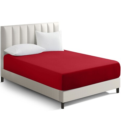 Full Fitted Sheet 16  Extra Deep Pocket Elastic Bed Sheets Twin Full King Queen